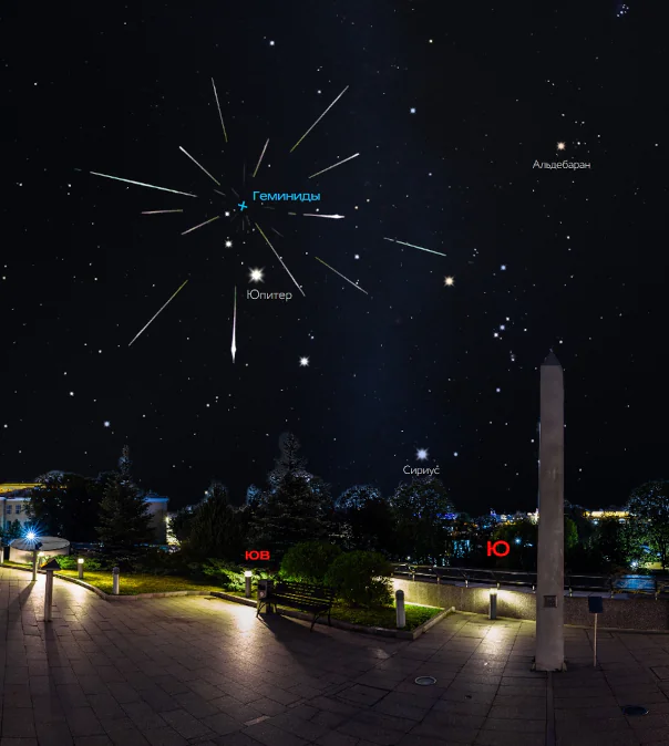 Звездопад из созвездия Близнецы